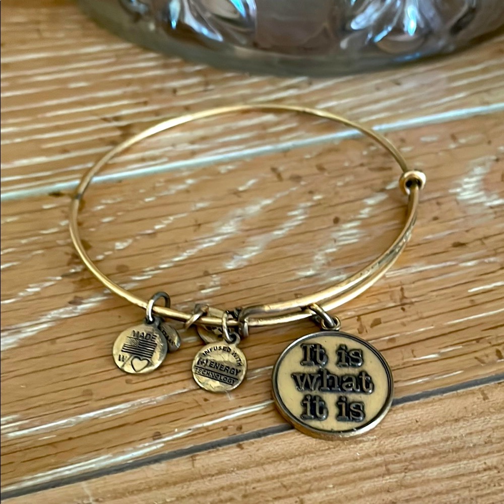Alex and Ani Gold Charm Bracelet
“It is What it is” Charm